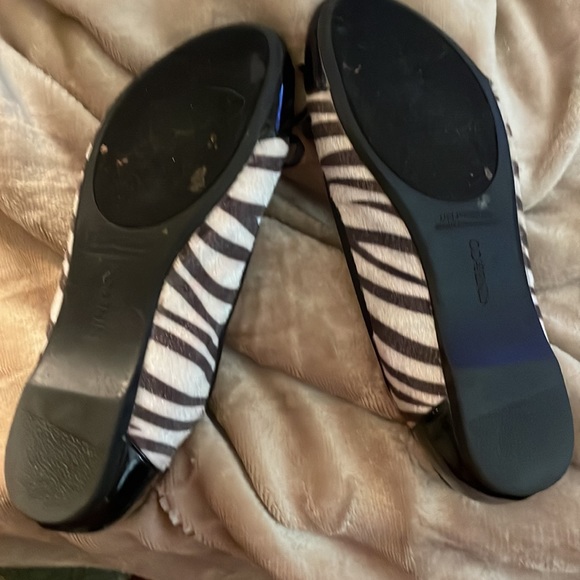 Zebra Stripe Ballet Flats - Picture 3 of 3